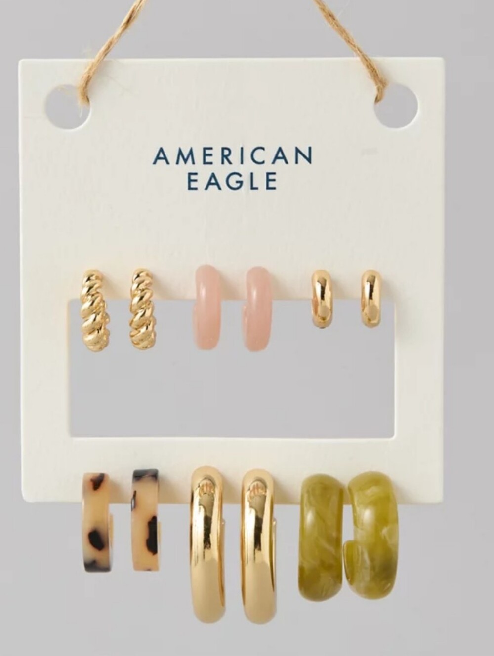 American Eagle Mixed Hoop Earring Set